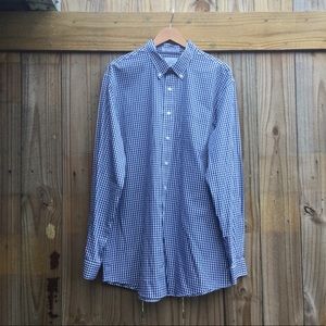 L.L. Bean men's blue wrinkle free button-down shirt - xl tall